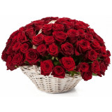 Корзина из 101 розы